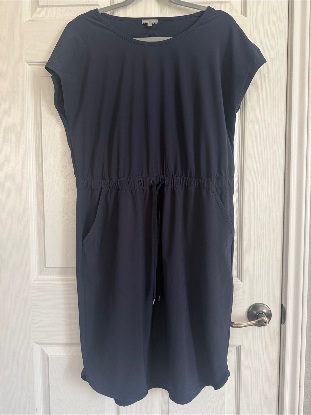 T by Talbots Cinch Waist Athleisure Dress Blue/Navy L